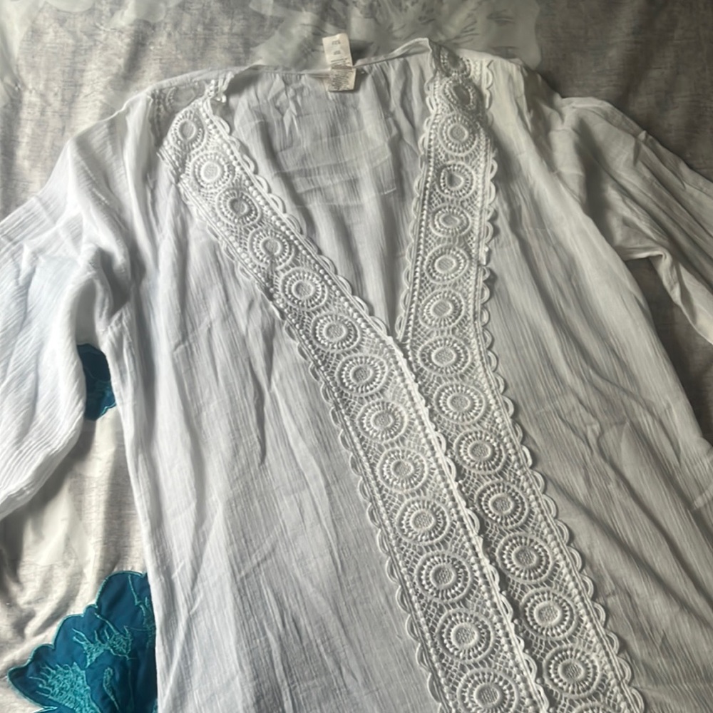 La Blanca White Swimsuit Cover Up Size S